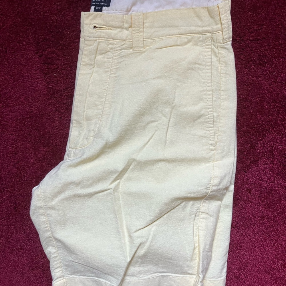 J. Crew Yellow Gramercy Shorts